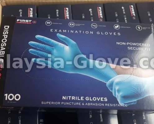 FIRST GLOVE Examination Nitrile Ready Stock