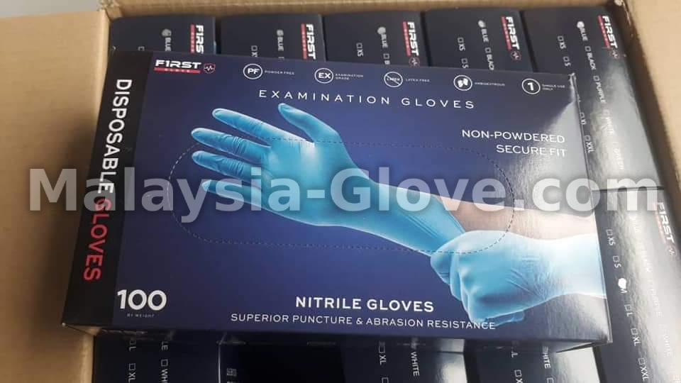 FIRST GLOVE Examination Nitrile Ready Stock